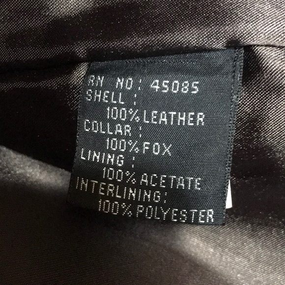 GREG Bell Genuine\Fox Leather Coat - Picture 2 of 2